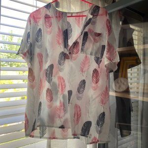 Multi-color floral t shirt